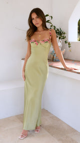 Floralia | Women’s Embroidered Floral Maxi Dress