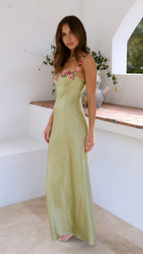 Floralia | Women’s Embroidered Floral Maxi Dress