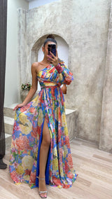 Whiney | Women’s One-Shoulder Floral Dress