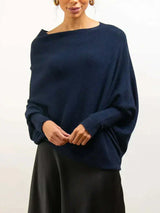 Celmara | Women’s Draped High-Neck Knit Sweater