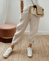Aleandro | Women’s Relaxed Linen Drawstring Trousers