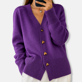 Amorette | Women’s Wool Heart Button Cardigan