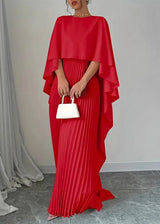 Aralisse | Women’s Pleated Batwing Sleeve Maxi Dress