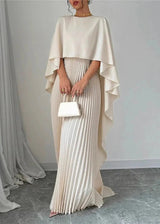 Aralisse | Women’s Pleated Batwing Sleeve Maxi Dress