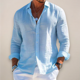 Brimes | Men’s Linen Blend Long Sleeve Shirt