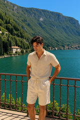 Caden | Men’s Corduroy Short-Sleeve Shirt & Shorts Set