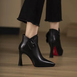Camila | Women’s Sculptural Vegan Leather Ankle Boots