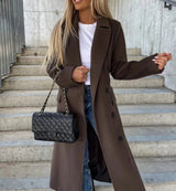 Carmelia | Women’s Double-Breasted Camel Coat