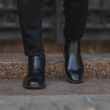 Clarkson Black Chelsea Boots for Men in Full Grain Leather - Stylish & Comfortable Footwear