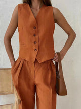 May | Women’s Cotton-Linen Two-Piece Set