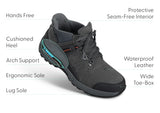 Dalton Gray Waterproof Hiking Shoes for Women | Hands-Free Design with Orthotic Support