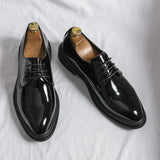 Darian | Men’s High-Shine Black Derby Shoes