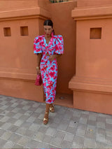Dianna | Women’s Puff Sleeve Printed Dress