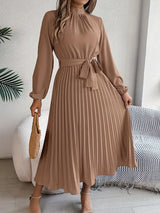 Elorah | Women’s Long-Sleeve Pleated Midi Dress