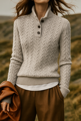 Francesca | Women’s Cable Knit Button-Up Sweater