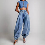 Gianna | Women’s High-Waisted Balloon Denim Trousers