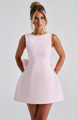 Glienda | Women’s Pearl-Trim Mini Dress