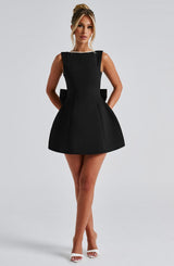 Glienda | Women’s Pearl-Trim Mini Dress