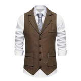 Harrin | Men’s Herringbone Waistcoat