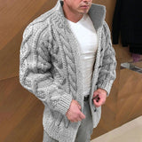 Hawt | Men’s Cable-Knit Wool-Blend Cardigan