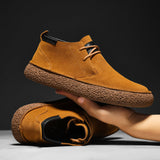 Huxley | Men’s Mid-Top Suede-Look Sneakers