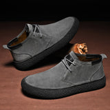 Huxley | Men’s Mid-Top Suede-Look Sneakers