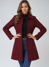 Valerine | Women’s Classic Black Wool Coat