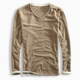 Kaito | Men’s Japanese-Inspired V-Neck Cotton Shirt
