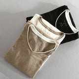 Kaito | Men’s Japanese-Inspired V-Neck Cotton Shirt