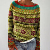 Kiara | Women’s Relaxed Fit Fair Isle Knit Sweater