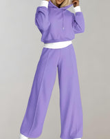 Krystalyn | Women’s Two-Piece Cropped Hoodie Tracksuit Set