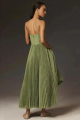 Liona | Women’s Pleated Fit & Flare Midi Dress