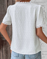 Louisa | Women’s Lace-Trim Lightweight Blouse