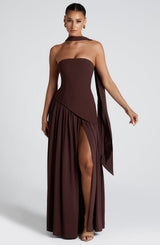 Lovie | Women’s Strapless Asymmetric Maxi Dress