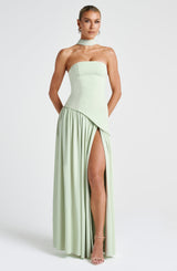 Lovie | Women’s Strapless Asymmetric Maxi Dress