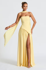 Lovie | Women’s Strapless Asymmetric Maxi Dress