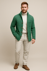 Lucieno | Men’s Chunky Knit Cardigan
