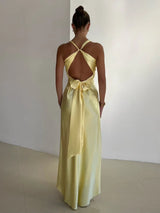 Lydie | Women’s Elegant Sleeveless V-Neck Maxi Dress