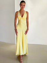 Lydie | Women’s Elegant Sleeveless V-Neck Maxi Dress
