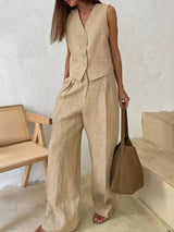 May | Women’s Cotton-Linen Two-Piece Set