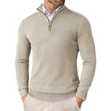 Luigi | Men’s Slim Fit Quarter Zip Sweater