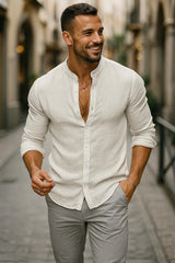 Taviero | Men’s 3/4 Sleeve Relaxed Shirt