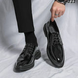 Darian | Men’s High-Shine Black Derby Shoes