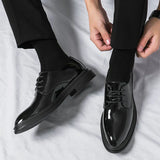 Darian | Men’s High-Shine Black Derby Shoes