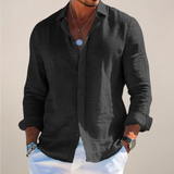 Brimes | Men’s Linen Blend Long Sleeve Shirt