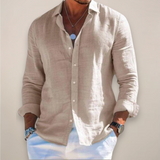 Brimes | Men’s Linen Blend Long Sleeve Shirt