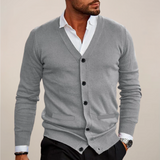 Alvier | Men’s V-Neck Button-Up Cardigan