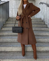 Carmelia | Women’s Double-Breasted Camel Coat