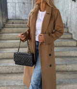 Carmelia | Women’s Double-Breasted Camel Coat