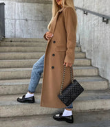 Carmelia | Women’s Double-Breasted Camel Coat